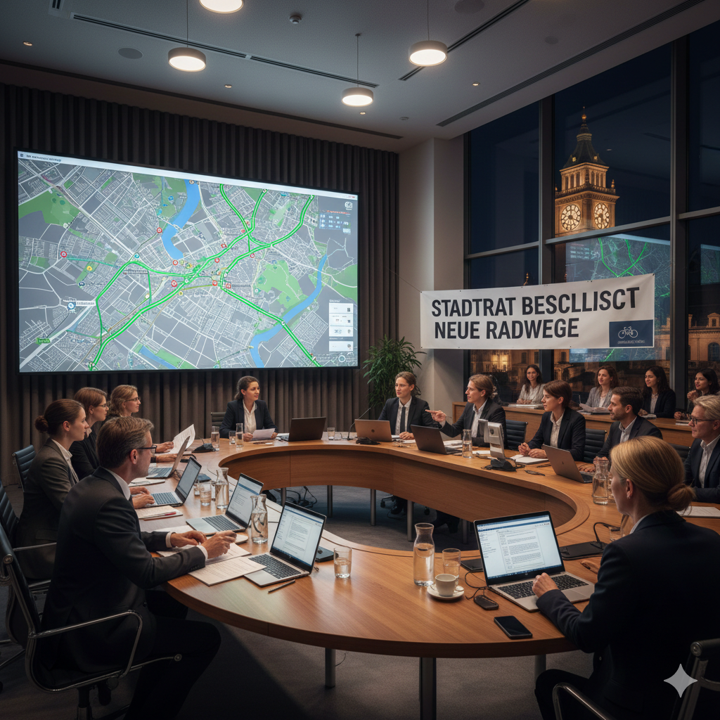 Stadtrat beschliesst neue Radwege